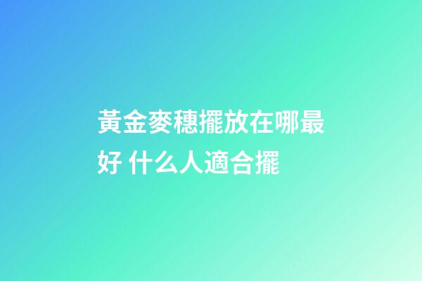 黃金麥穗擺放在哪最好 什么人適合擺